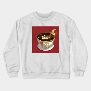 Coffee Vintage Since Art Artsy French Press Beans Crewneck Sweatshirt